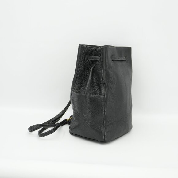Coach Backpack Vintage Black Leather ITALY Bucket Bag 90s Sonoma Cinch Sling Pur - Picture 4 of 16